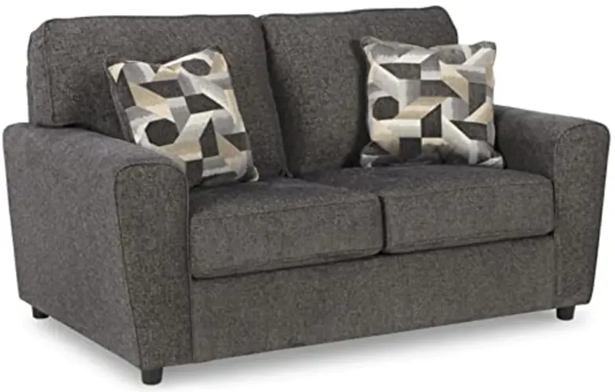 Signature Design by Ashley Cascilla Casual Loveseat, Dark Gray