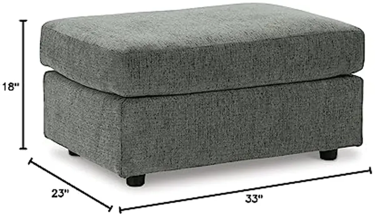 Signature Design by Ashley Stairatt Casual Rectangular Upholstered Ottoman, Gray