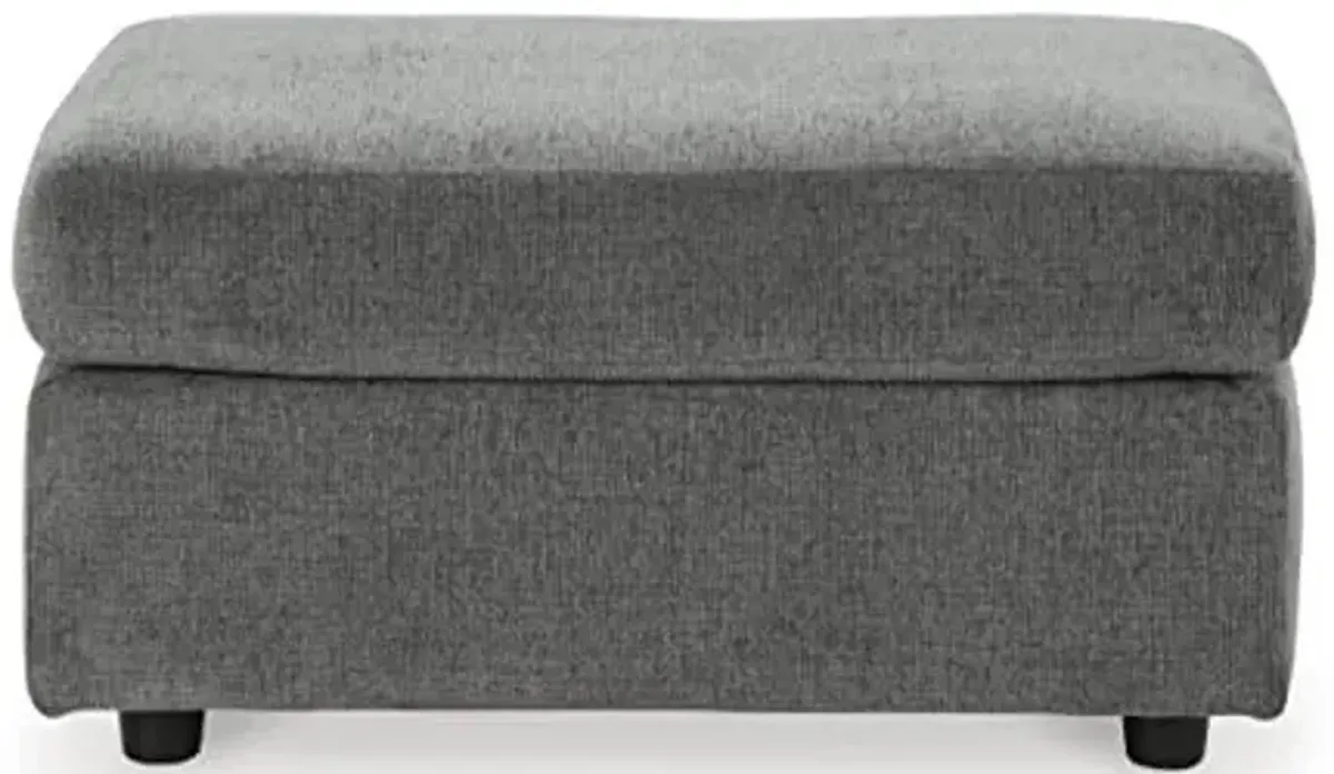 Signature Design by Ashley Stairatt Casual Rectangular Upholstered Ottoman, Gray