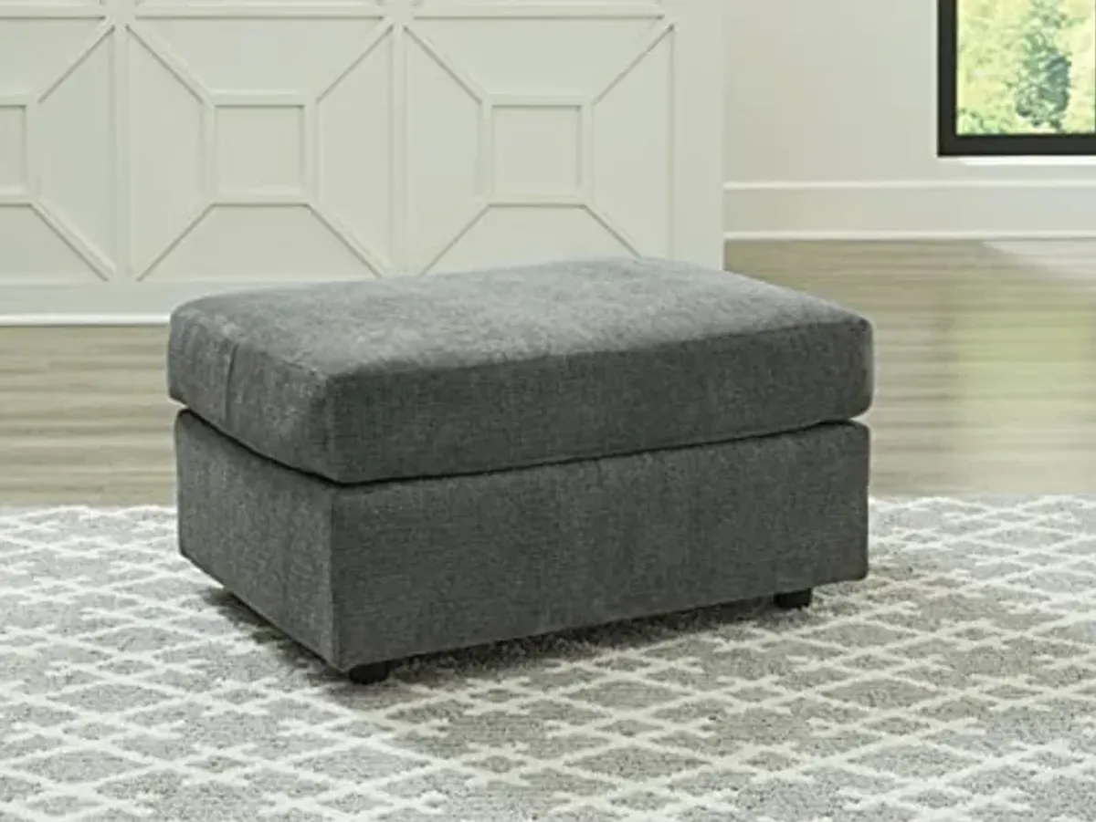 Signature Design by Ashley Stairatt Casual Rectangular Upholstered Ottoman, Gray