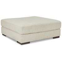 Signature Design by Ashley Lindyn Contemporary Square Tufted Upholstered Oversized Accent Ottoman, White