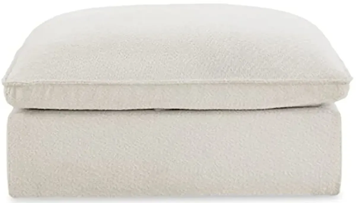 Signature Design by Ashley Gimma Modern Square Upholstered Ottoman with Storage, Light Gray