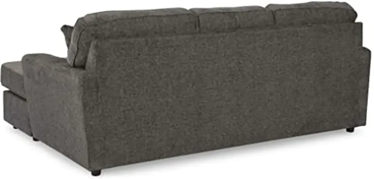 Signature Design by Ashley Cascilla Modern Sectional Sofa Couch with Chaise Lounge, Dark Gray