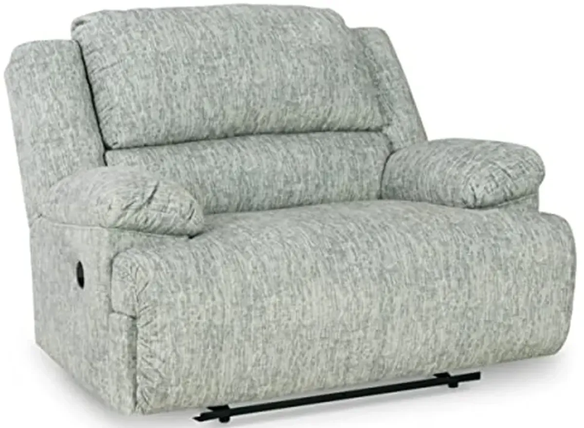 Signature Design by Ashley McClelland Transitional Zero Wall Wide Seat Recliner, Light Gray