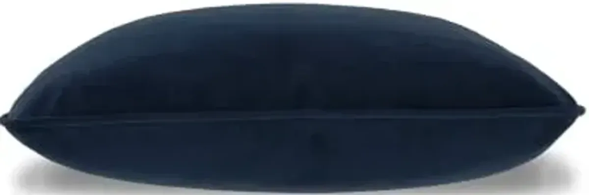 Signature Design by Ashley Caygan Contemporary Square Polyester Pillow with Feather Fill, 20" x 20", Machine Washable, Blue