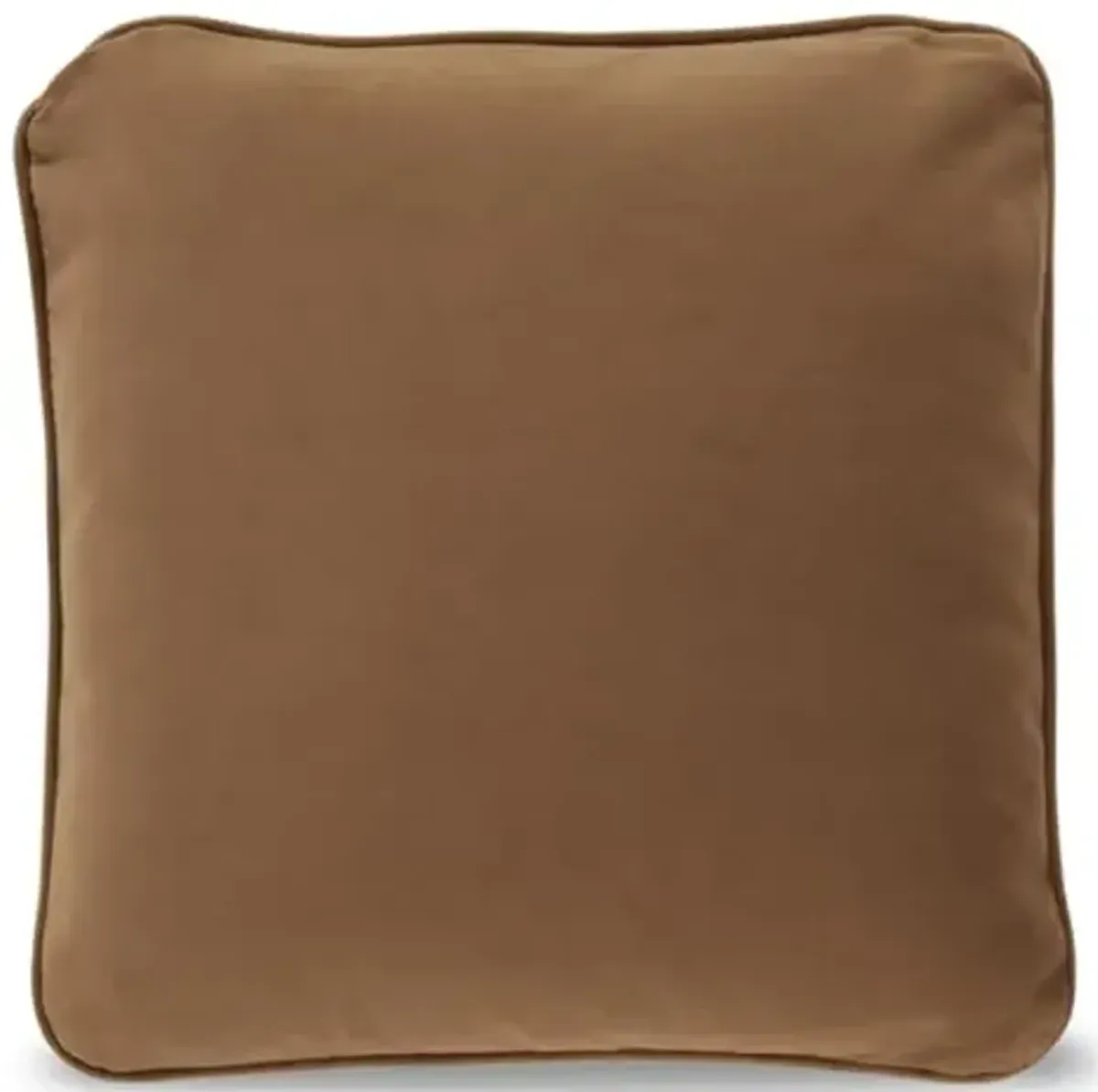 Signature Design by Ashley Caygan Contemporary Square Polyester Pillow with Feather Fill, 20" x 20", Machine Washable, Brown