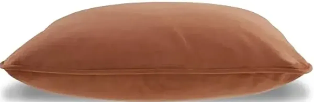 Signature Design by Ashley Caygan Contemporary Square Polyester Pillow with Feather Fill, 20" x 20", Machine Washable, Rust