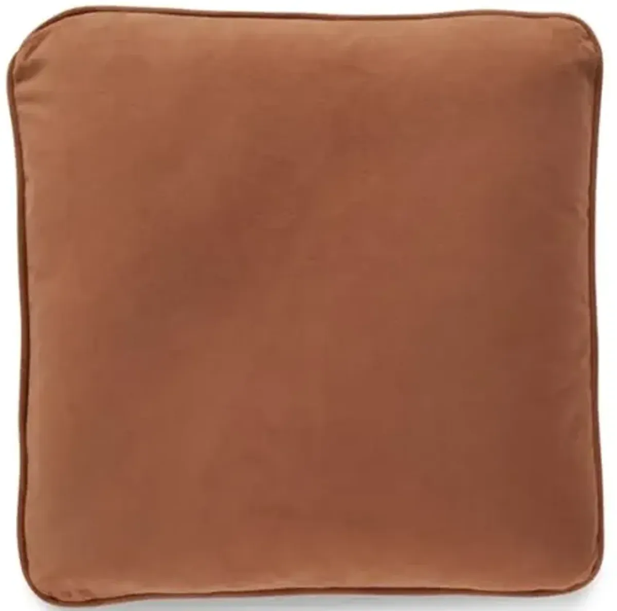 Signature Design by Ashley Caygan Contemporary Square Polyester Pillow with Feather Fill, 20" x 20", Machine Washable, Rust