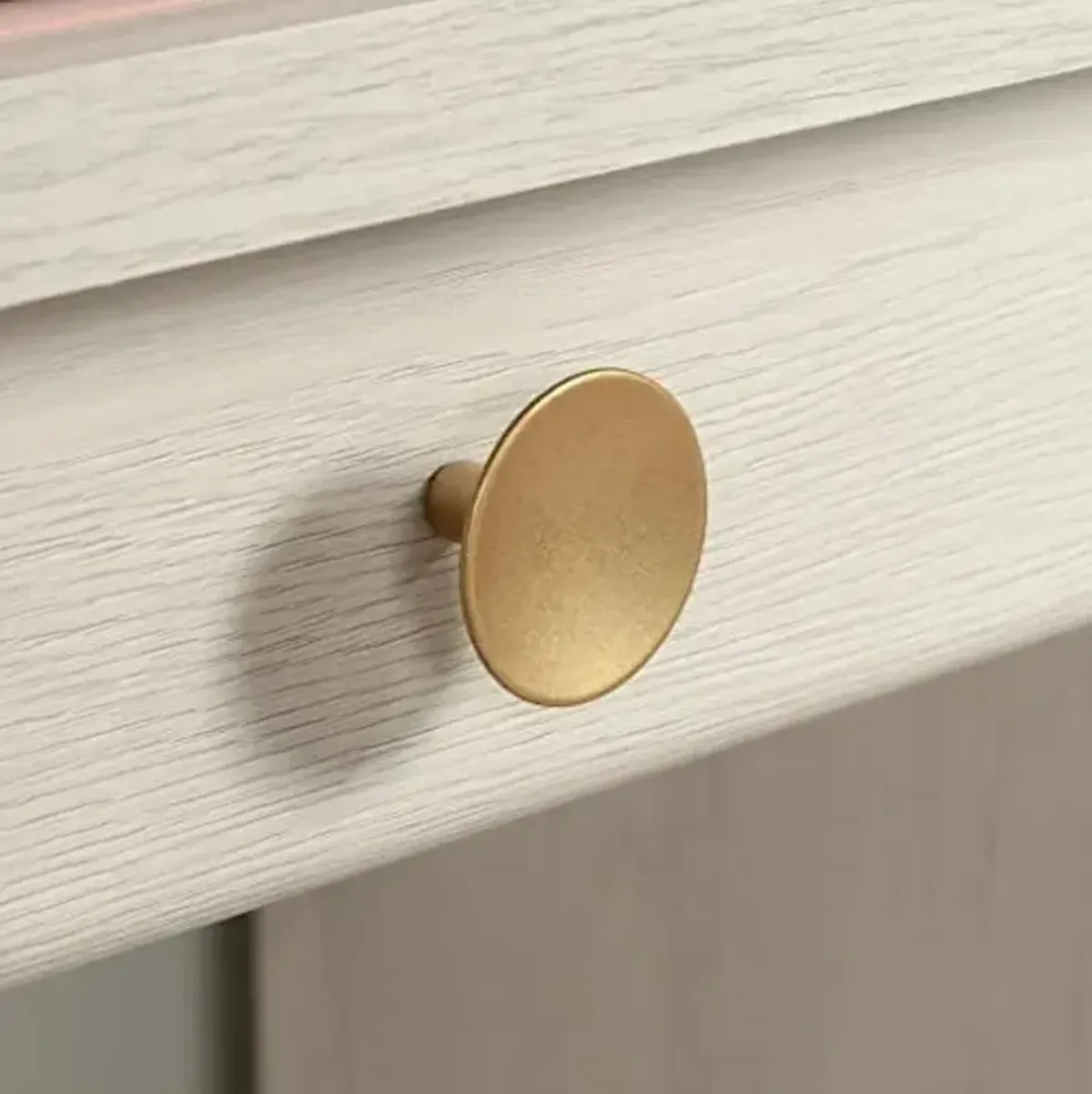 Sauder Dover Edge Computer Desk with Drawers, Glacier Oak Finish