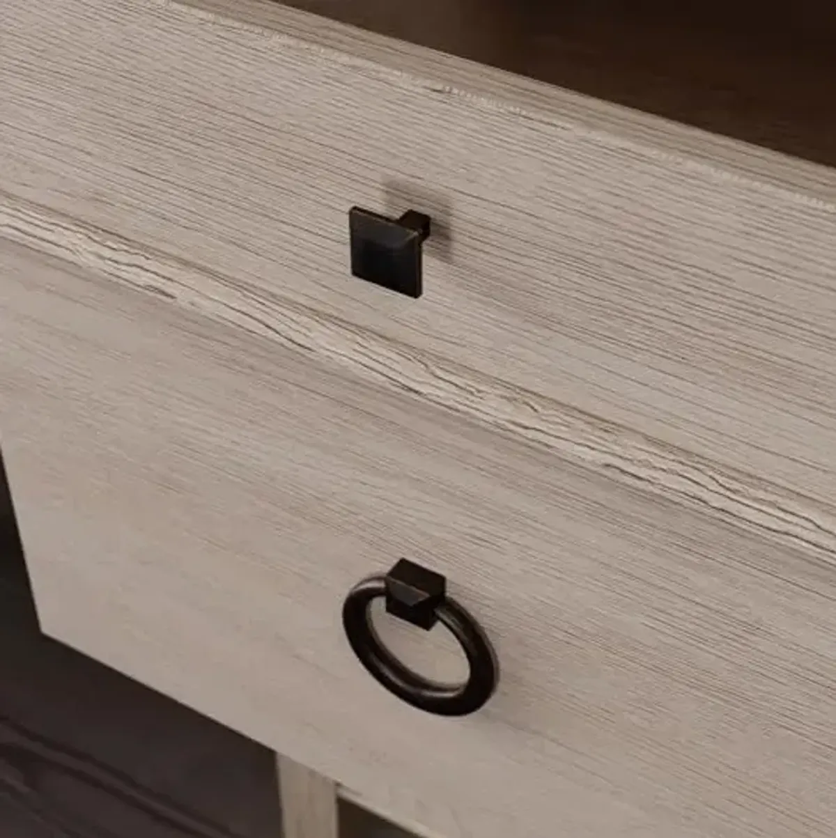 Sauder East Adara Single Pedestal Desk, Cascade Oak Finish