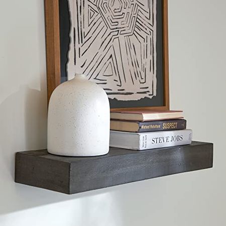 Signature Design by Ashley Corinsville 24" Modern Floating Wall Shelf, Black
