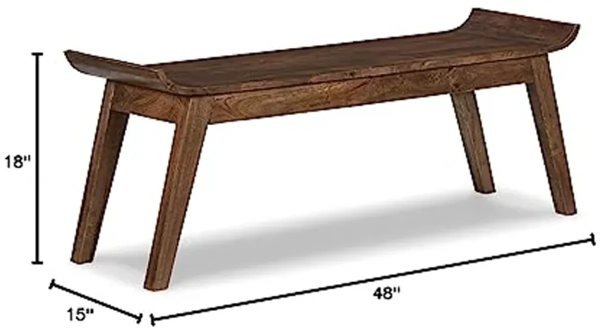 Signature Design by Ashley Abbianna 48" Accent Bench, Dark Brown