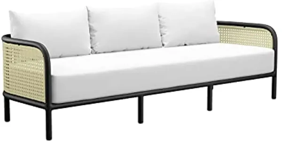 Modway Hanalei Outdoor Patio Sofa in Ivory White