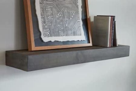 Signature Design by Ashley Corinsville 36" Modern Floating Wall Shelf, Black