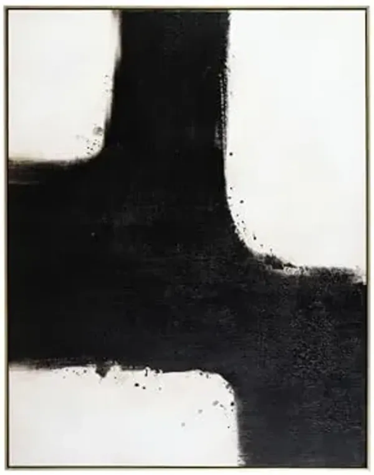 Signature Design by Ashley Reighlea Modern Rectangular Framed Gallery Wrapped Canvas Wall Art 50x39 Inches, Black & White