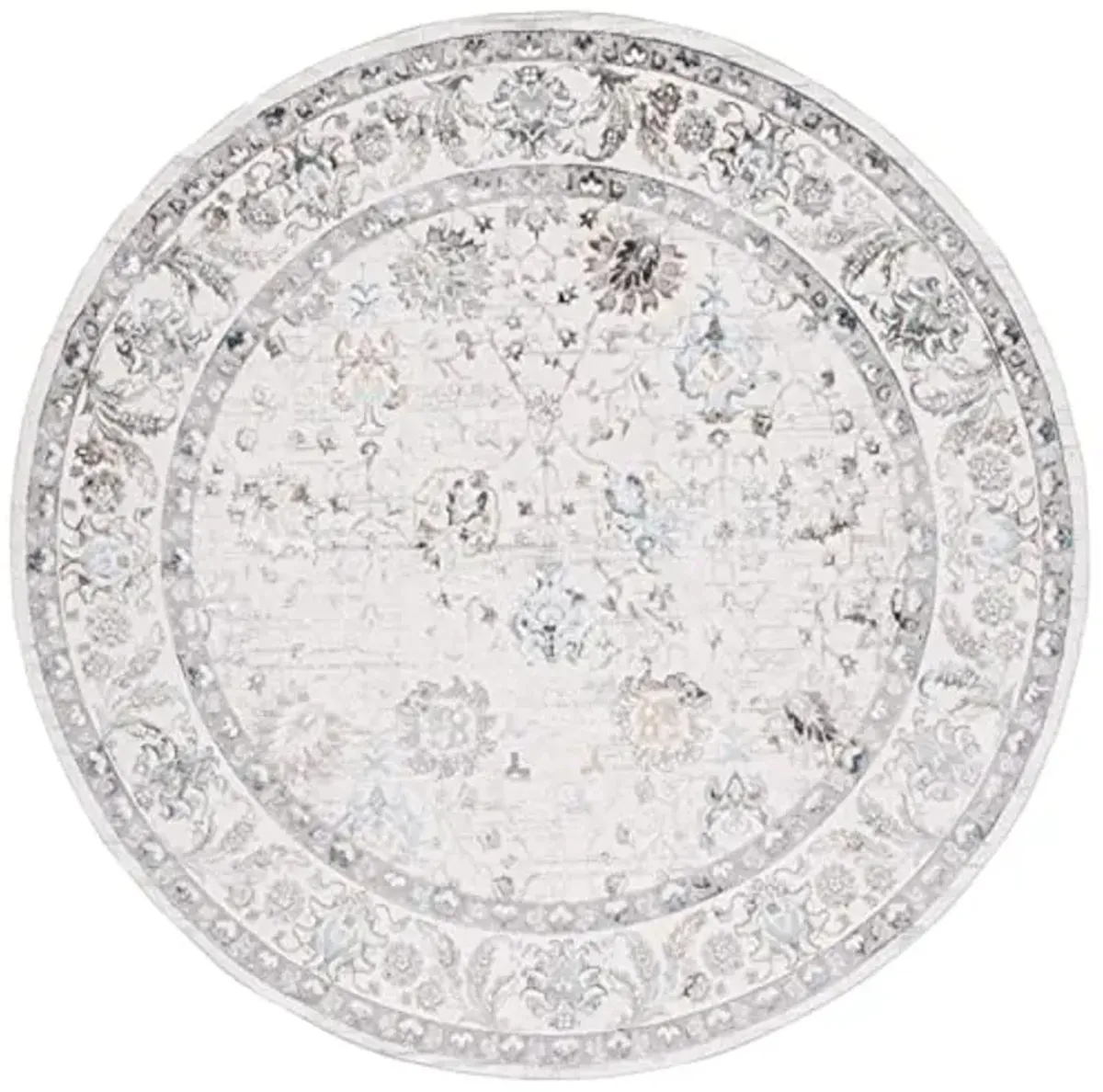 SAFAVIEH Bel Air Collection 6'7" Round Grey/Beige BLA210F Oriental Shabby Chic Area Rug