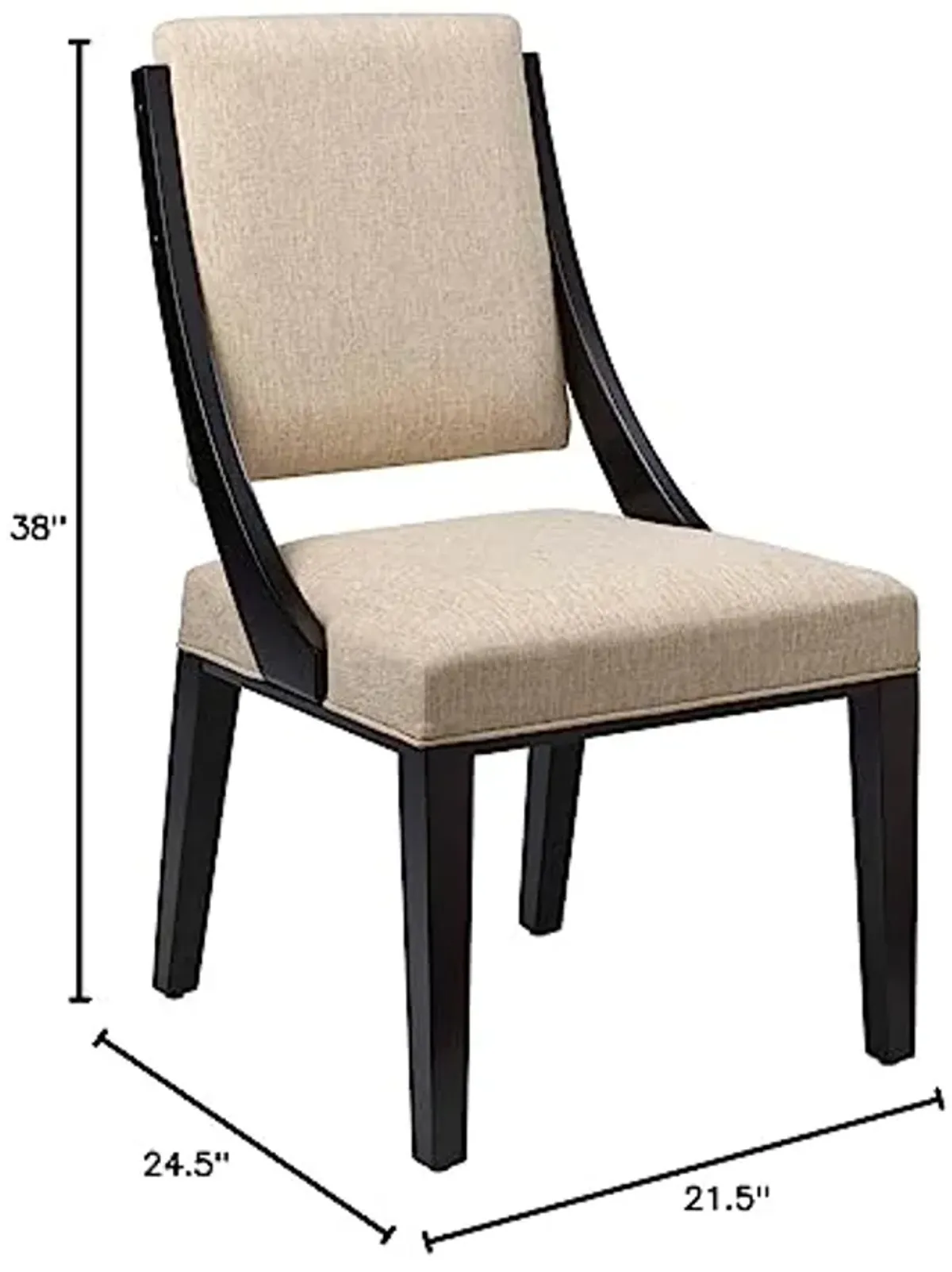 Modway EEI-4553-BEI Cambridge Upholstered Fabric Dining Chairs - Set of 2, Beige