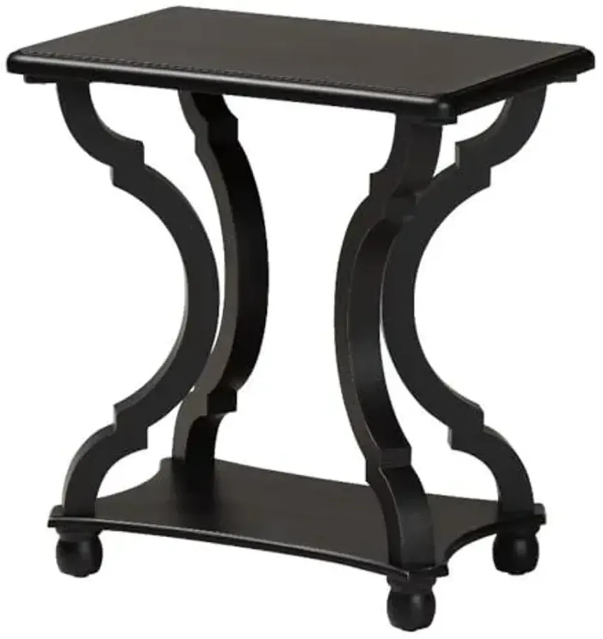 Baxton Studio Cianna Classic and Traditional Black Wood End Table