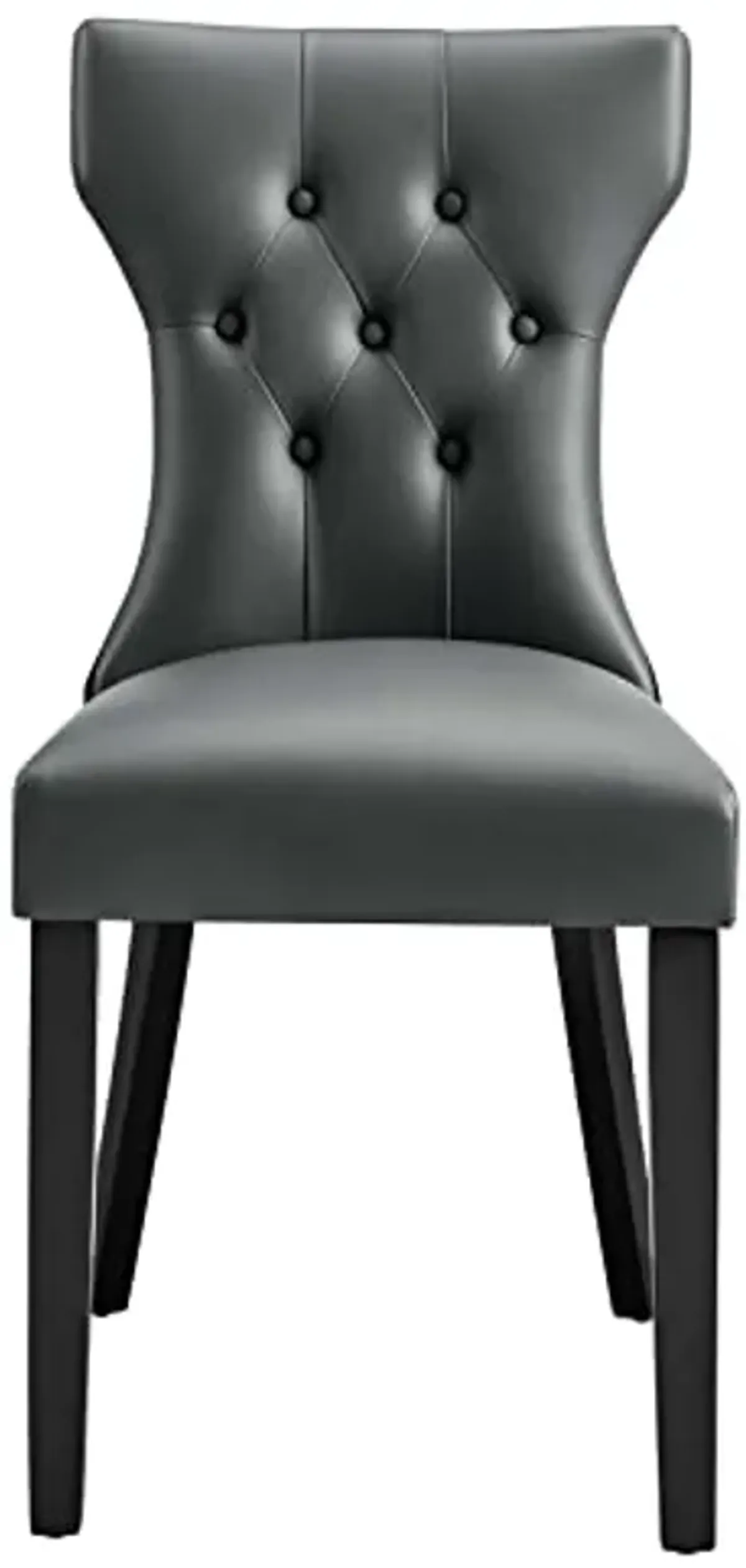 Modway EEI-812-GRY Silhouette Dining Vinyl Side Chair, Gray