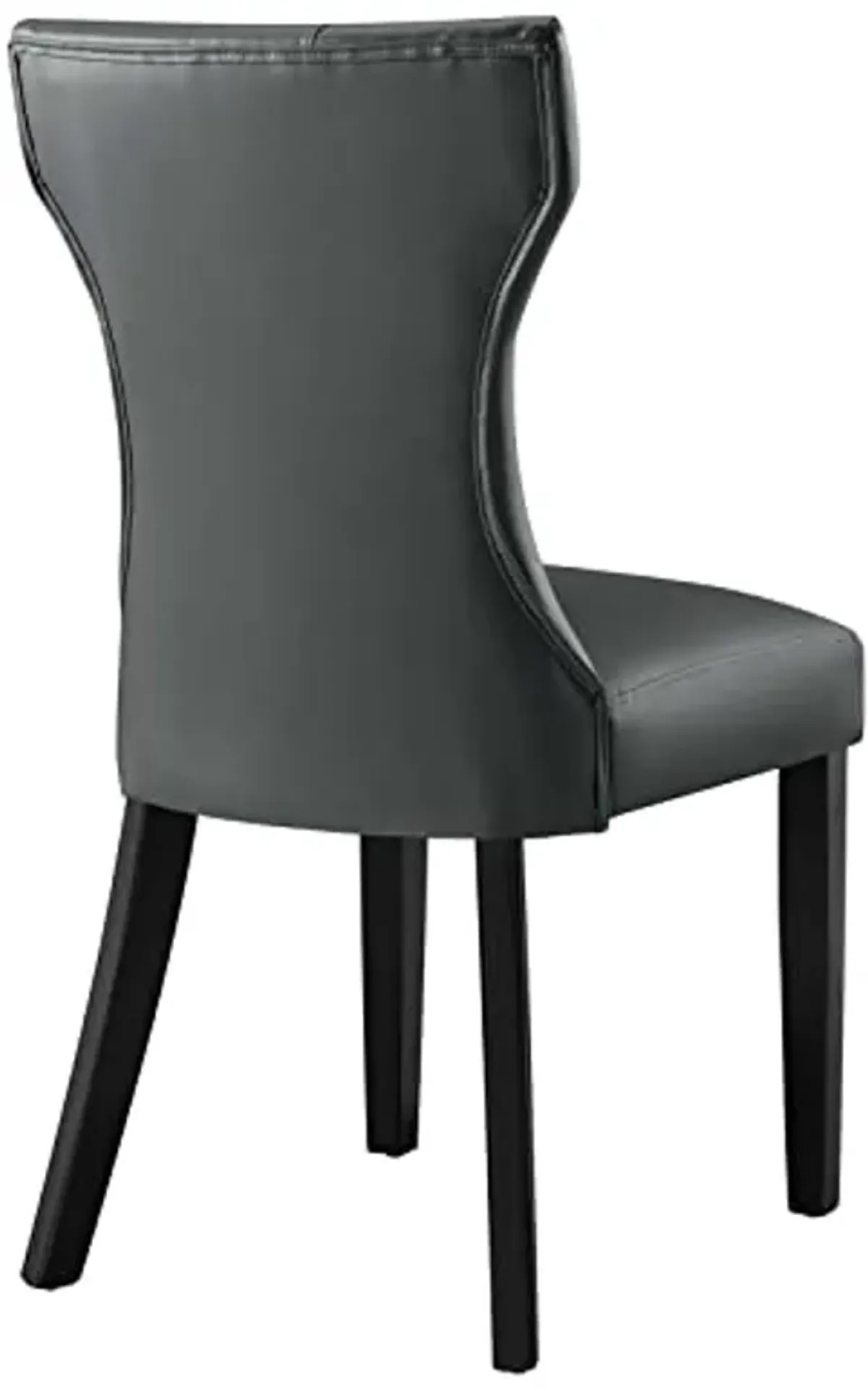 Modway EEI-812-GRY Silhouette Dining Vinyl Side Chair, Gray