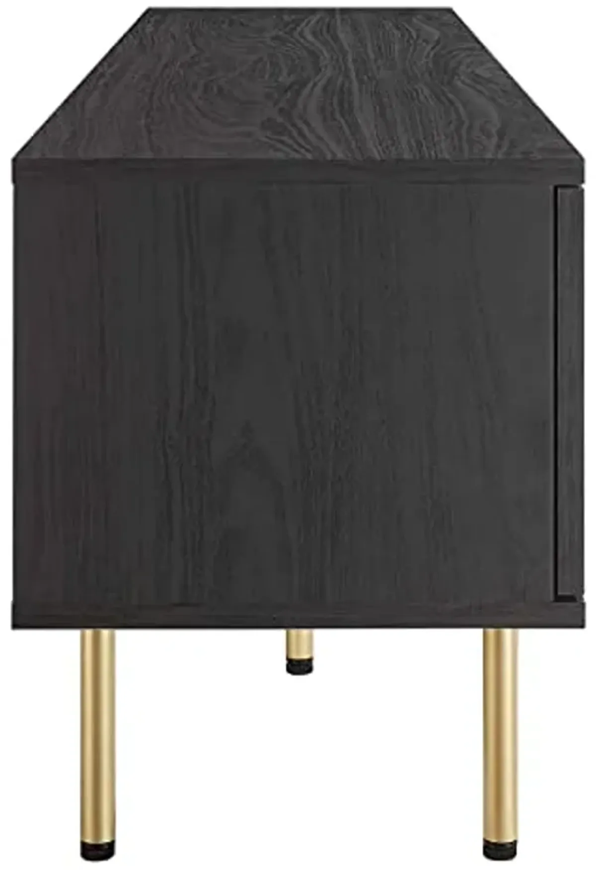 Modway Cambria Rattan and Particleboard TV Stand for TVs up to 70" in Black