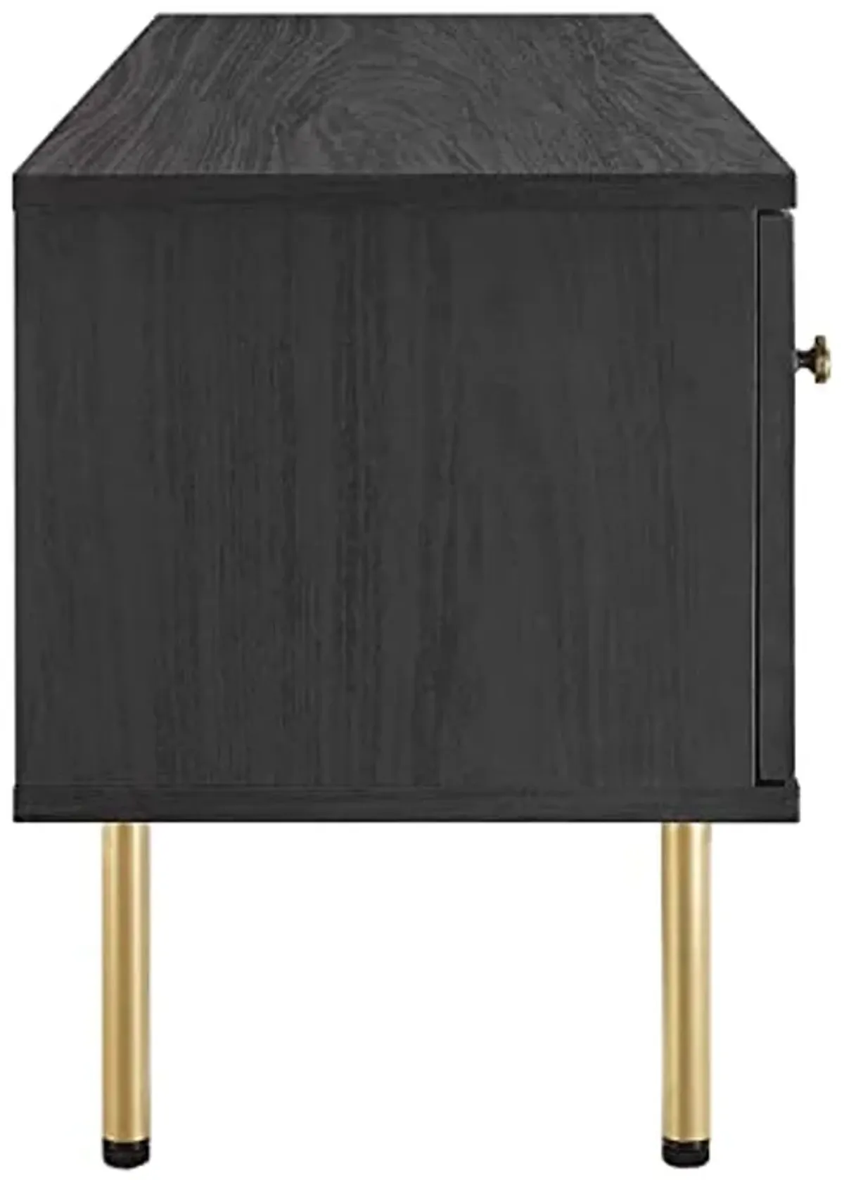 Modway Cambria Rattan and Particleboard TV Stand for TVs up to 47" in Black