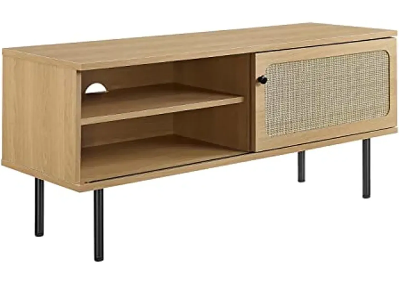 Modway Cambria Rattan and Particleboard TV Stand for TVs up to 47" in Oak