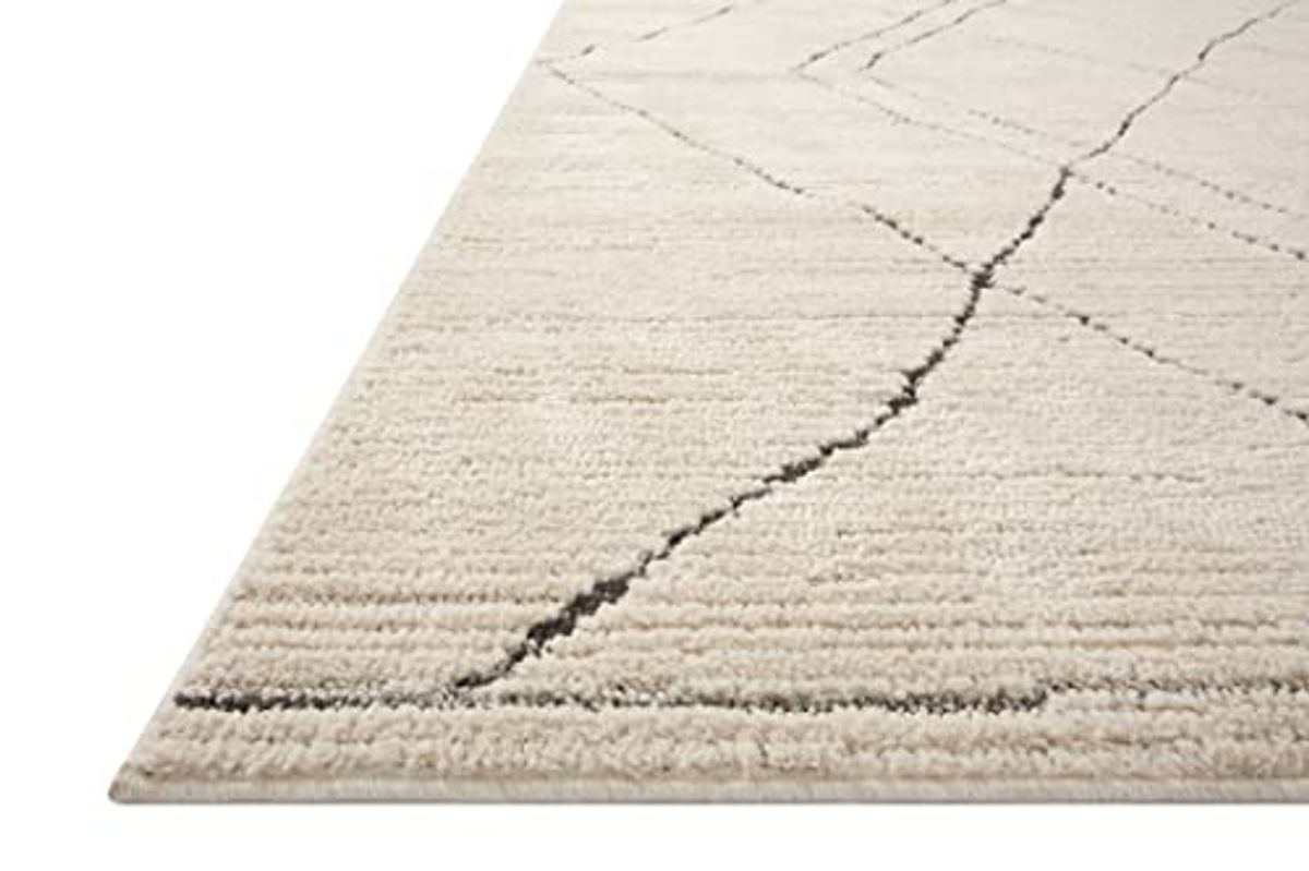 Loloi II Fabian Ivory/Charcoal 2'-7" x 7'-6" Runner Rug