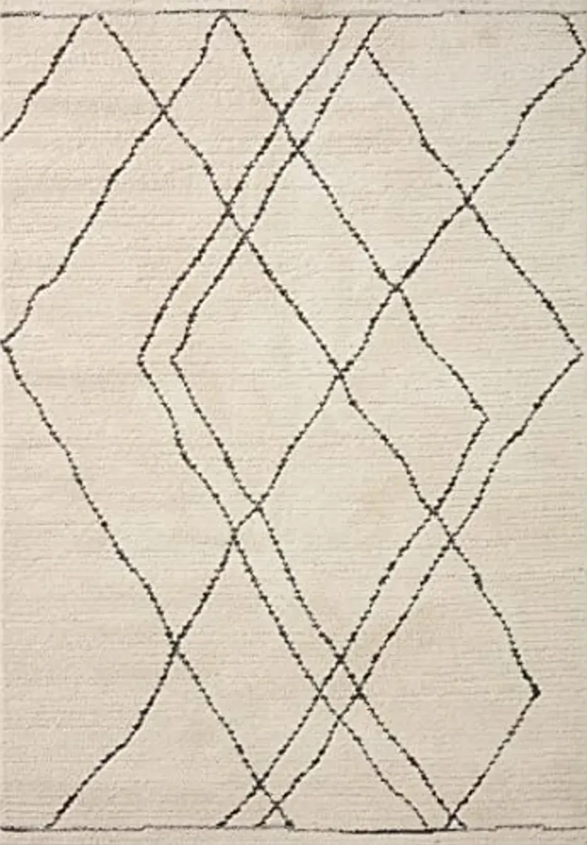 Loloi II Fabian Ivory/Charcoal 2'-7" x 7'-6" Runner Rug