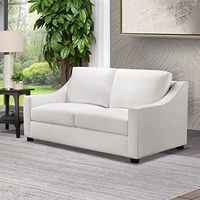 Abbyson Living Transitional Stain-Resistant Fabric Loveseat (White)