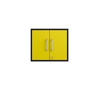 Manhattan Comfort Eiffel Floating Garage Storage with Lock and Key, Space Saver Wall Cabinet, Yellow