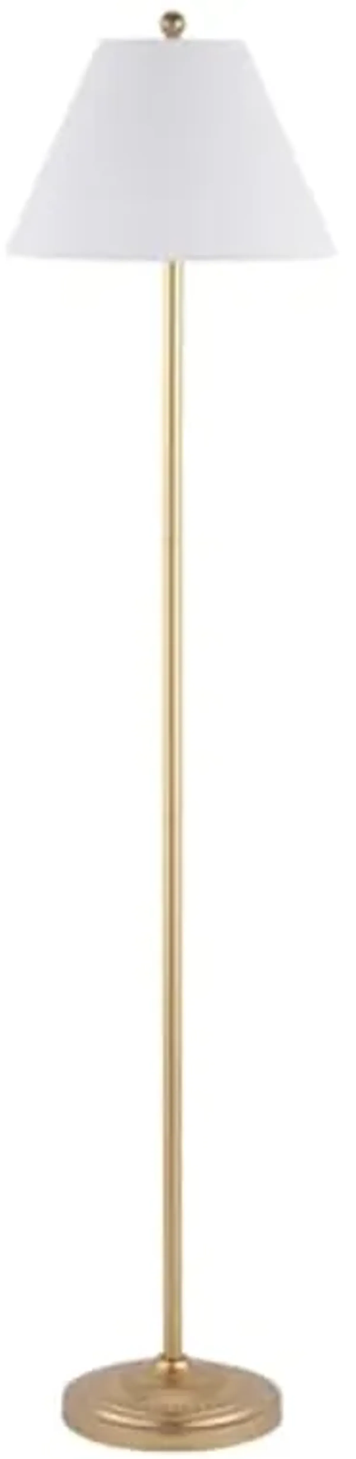 Safavieh Lighting Collection Hallie Contemporary Gold 68-inch Floor Lamp (LED Bulb Included)