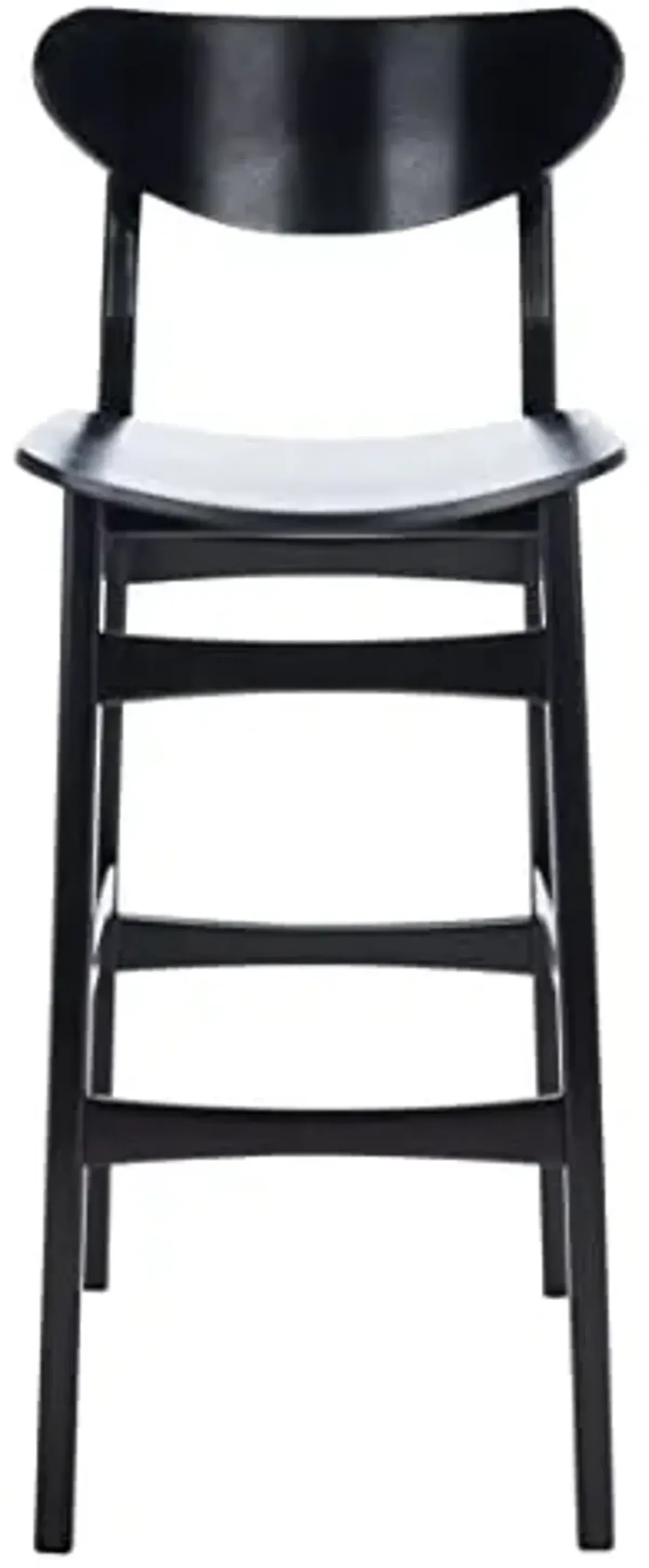 SAFAVIEH Home Collection Thaxton Mid-Century Farmhouse Black 30-inch Set of 2 Bar Stool