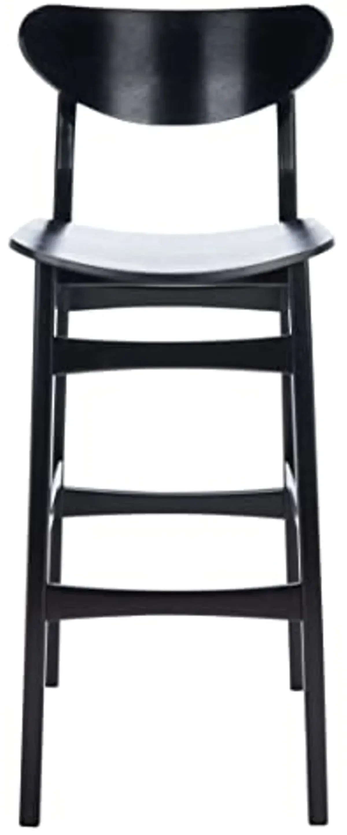 SAFAVIEH Home Collection Thaxton Mid-Century Farmhouse Black 30-inch Set of 2 Bar Stool