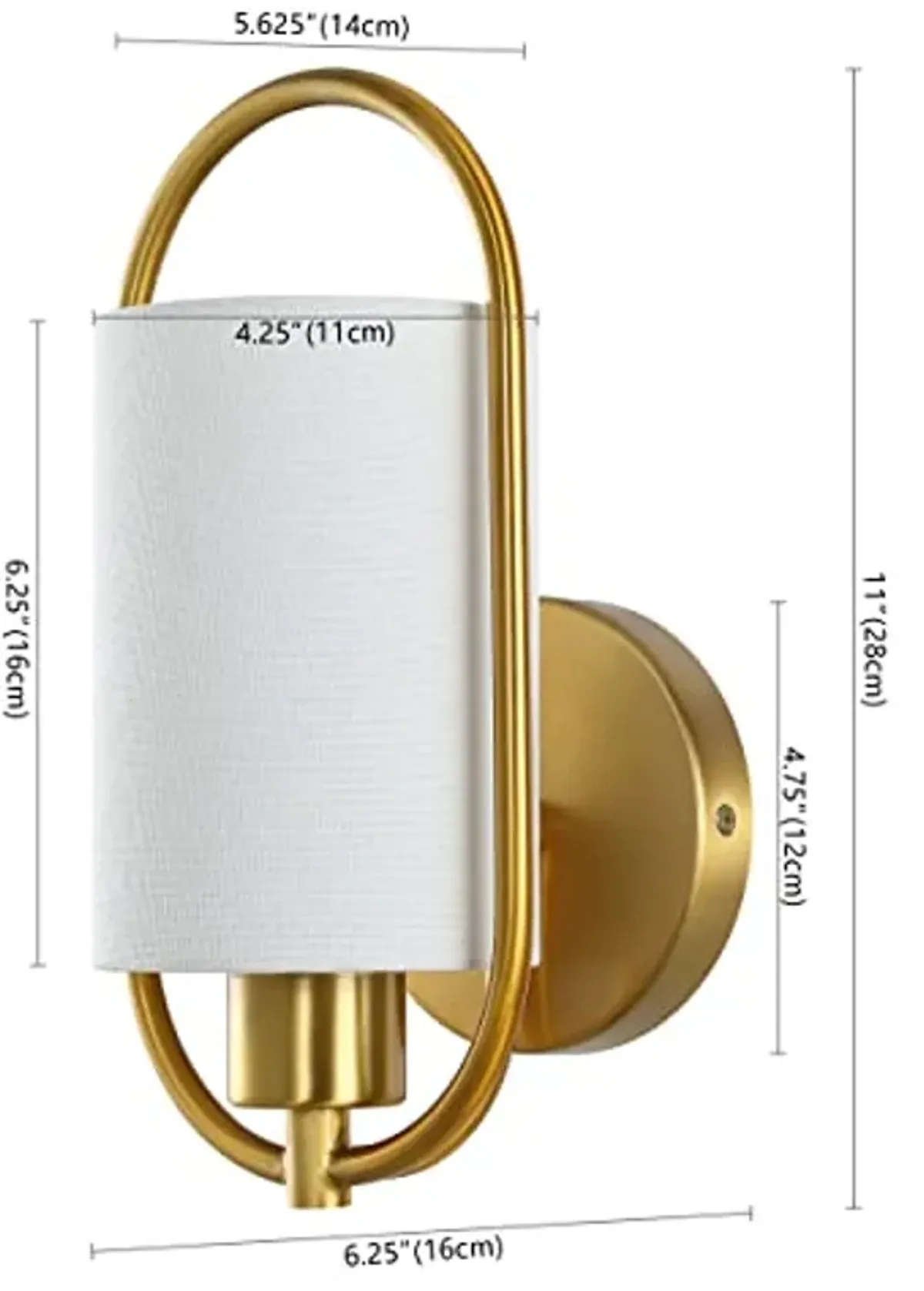 SAFAVIEH Lighting Collection Haldea Contemporary Brass Single Wall Sconce