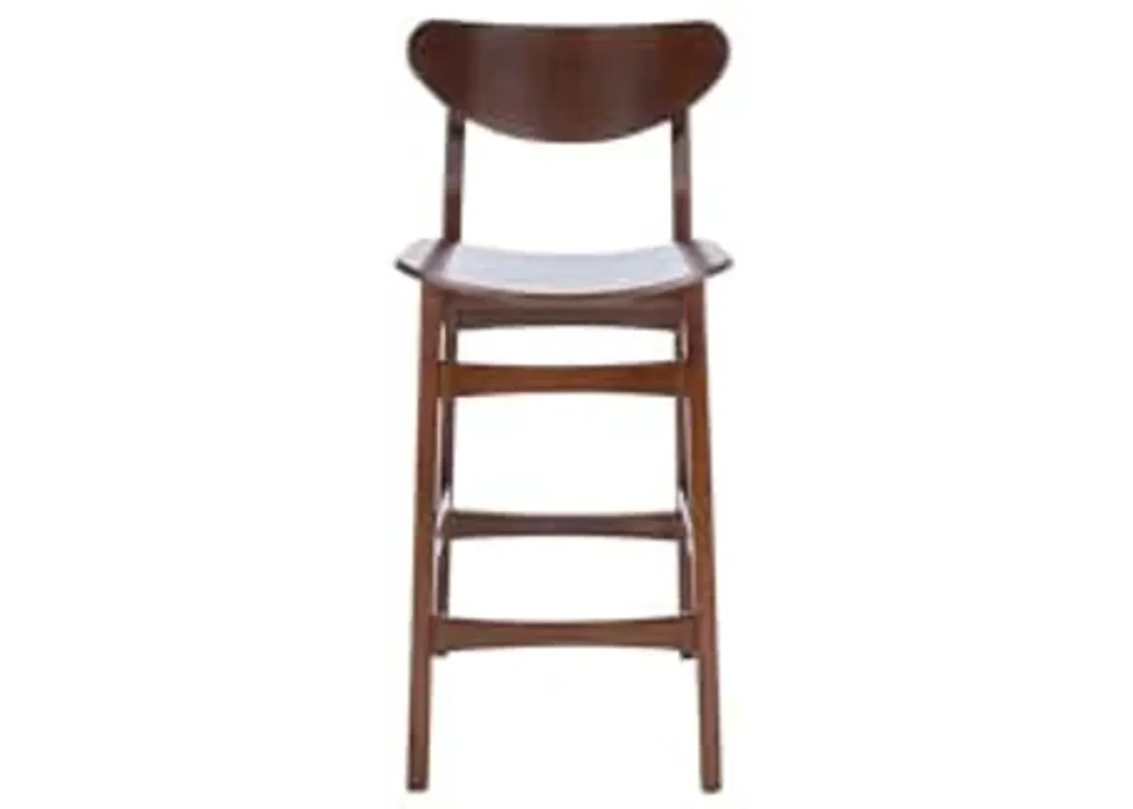 SAFAVIEH Home Collection Thaxton Mid-Century Farmhouse Walnut 26-inch Counter Stool