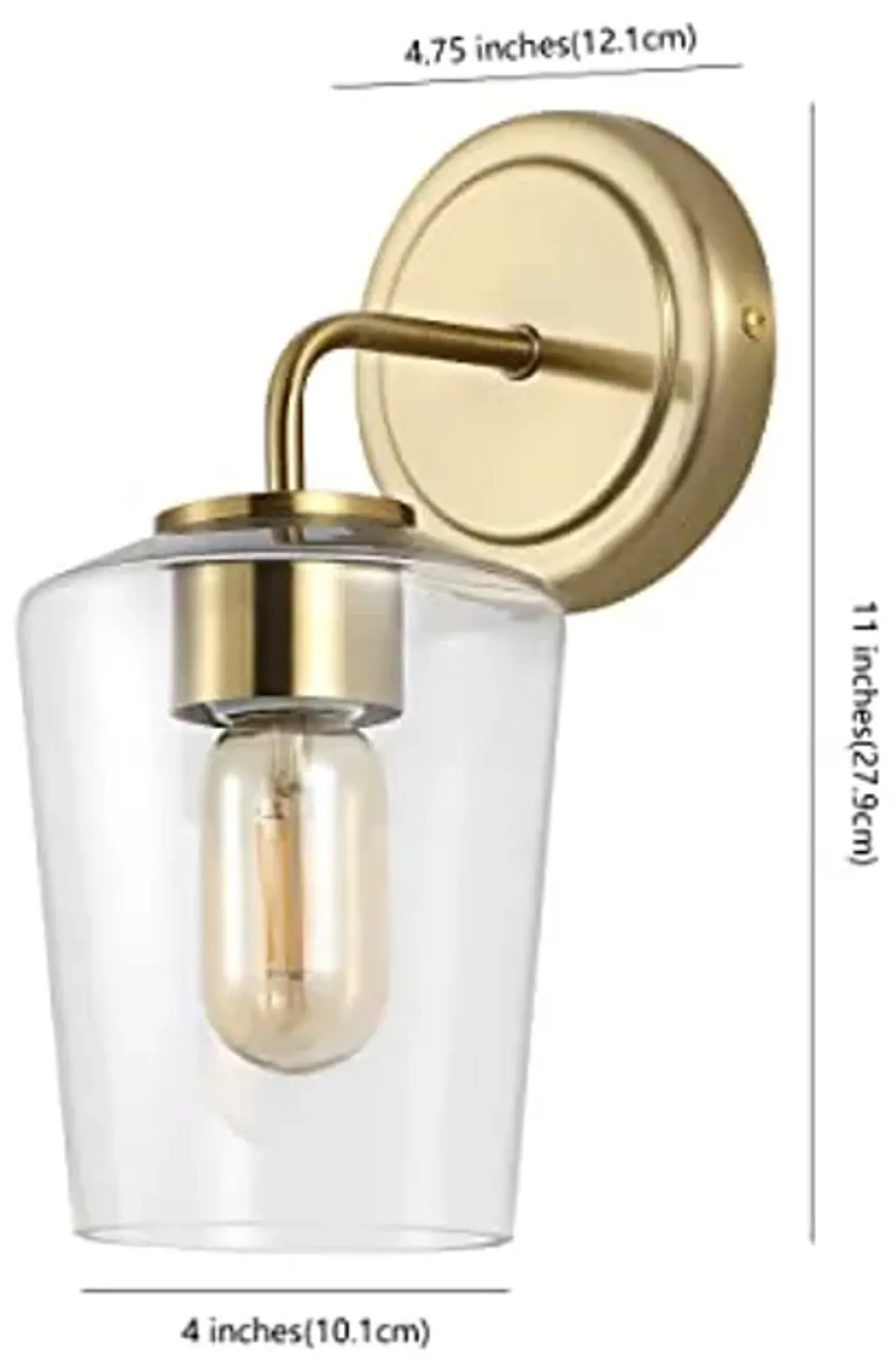 SAFAVIEH Lighting Collection Prospect Contemporary Brass Single Wall Sconce