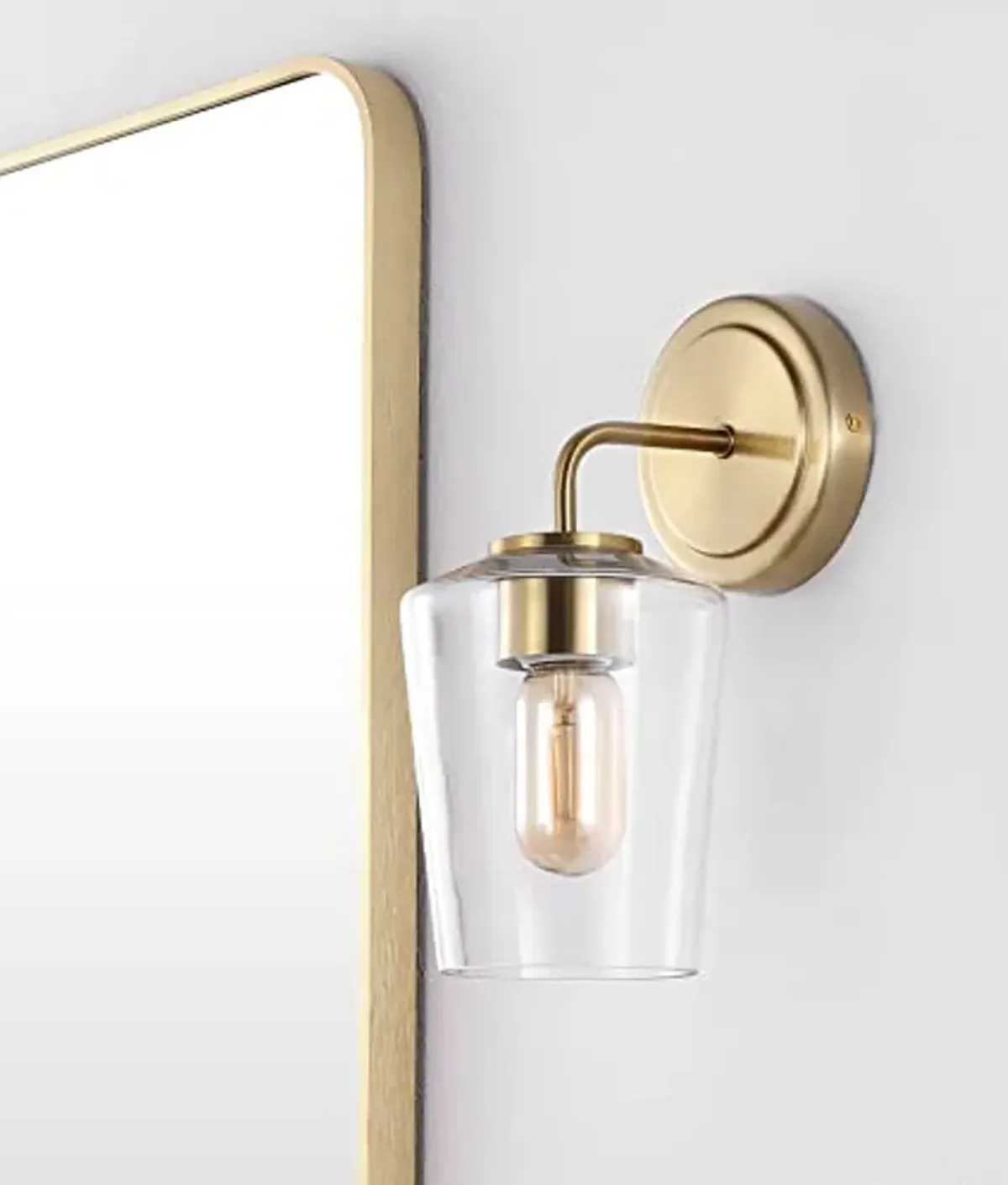 SAFAVIEH Lighting Collection Prospect Contemporary Brass Single Wall Sconce