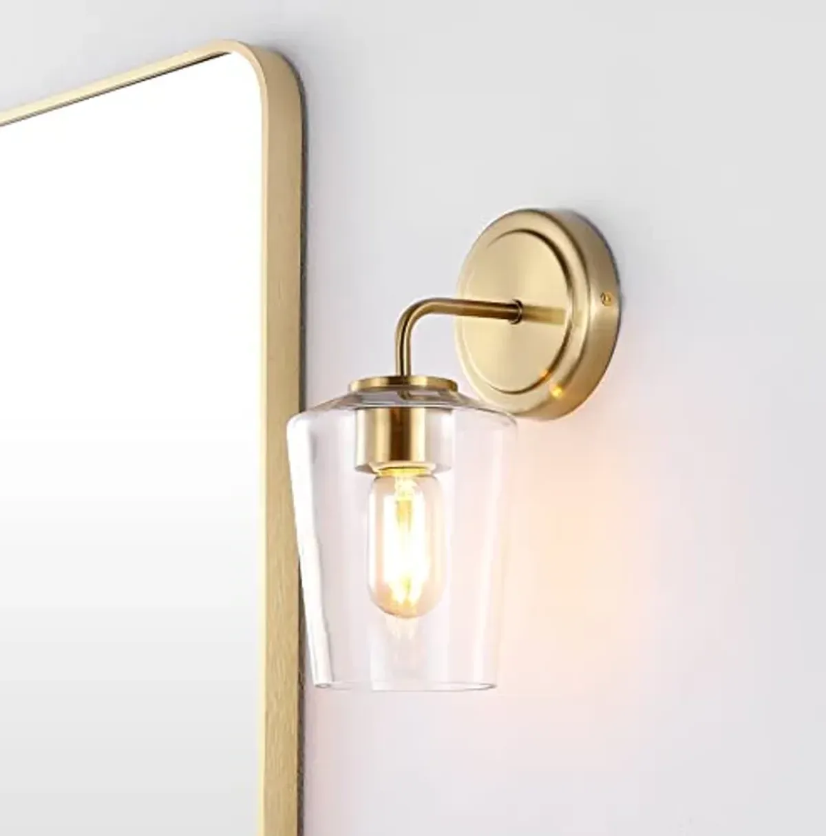 SAFAVIEH Lighting Collection Prospect Contemporary Brass Single Wall Sconce