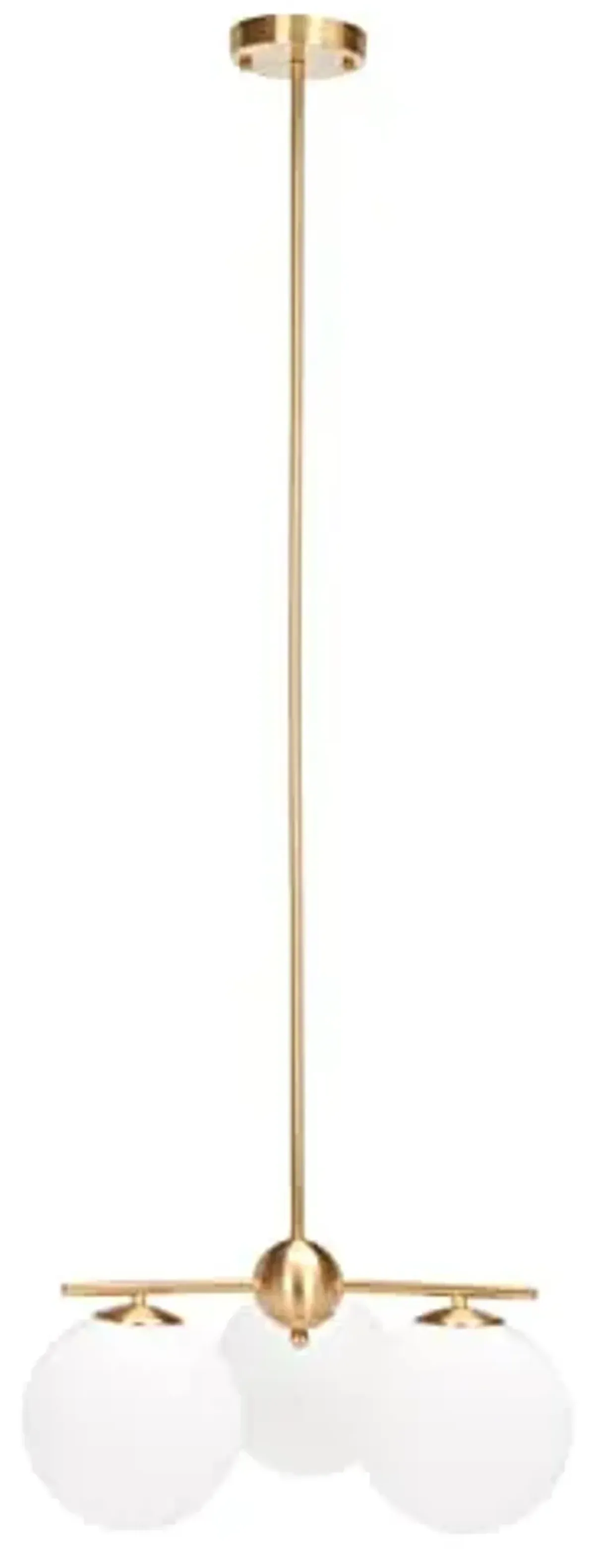 SAFAVIEH Lighting Collection Cantrys Mid-Century Modern Retro Gold/White Orb Chandelier