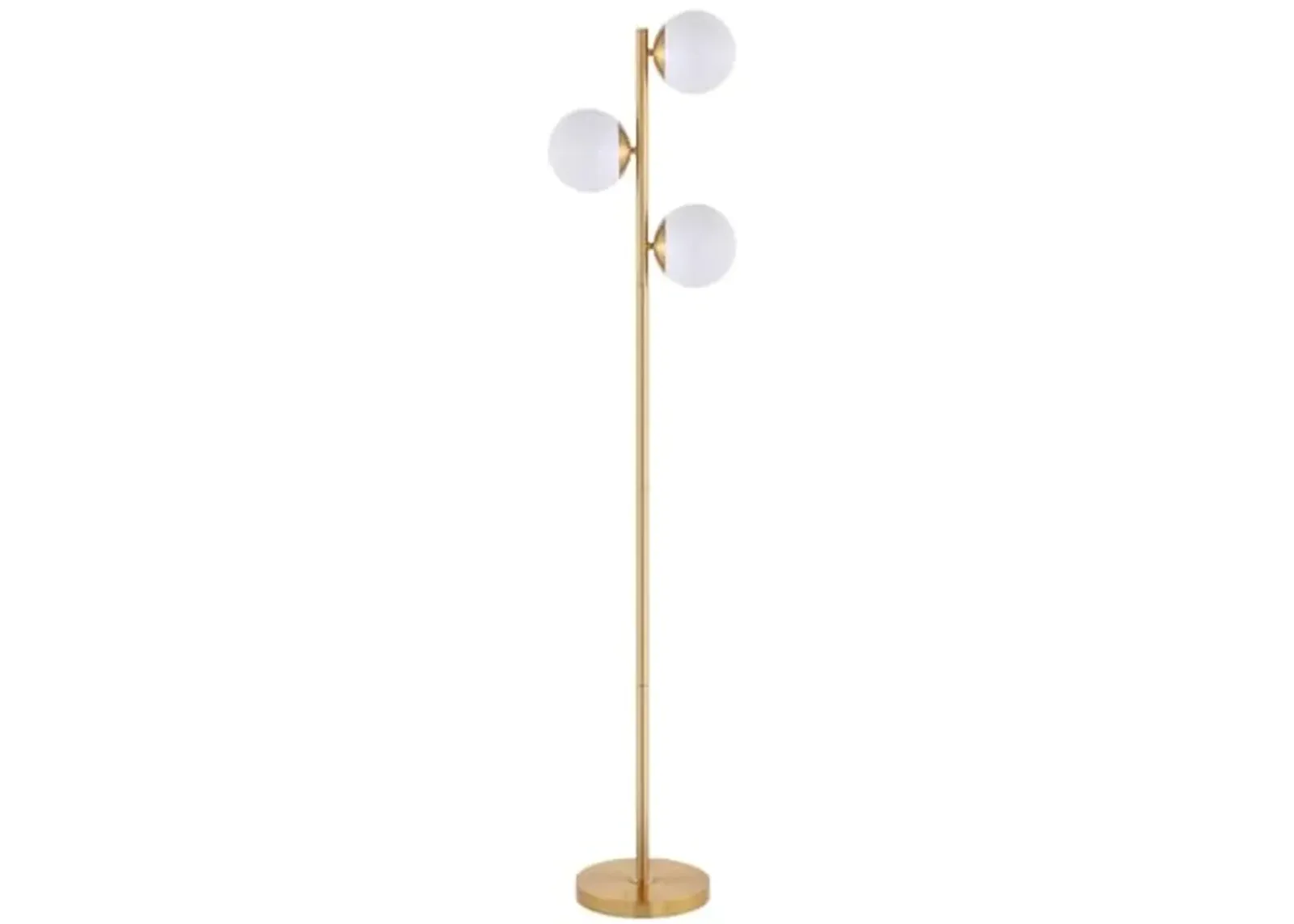 SAFAVIEH Lighting Collection Devlyn Mid-Century Modern Gold 63-inch 3-Light Floor Lamp