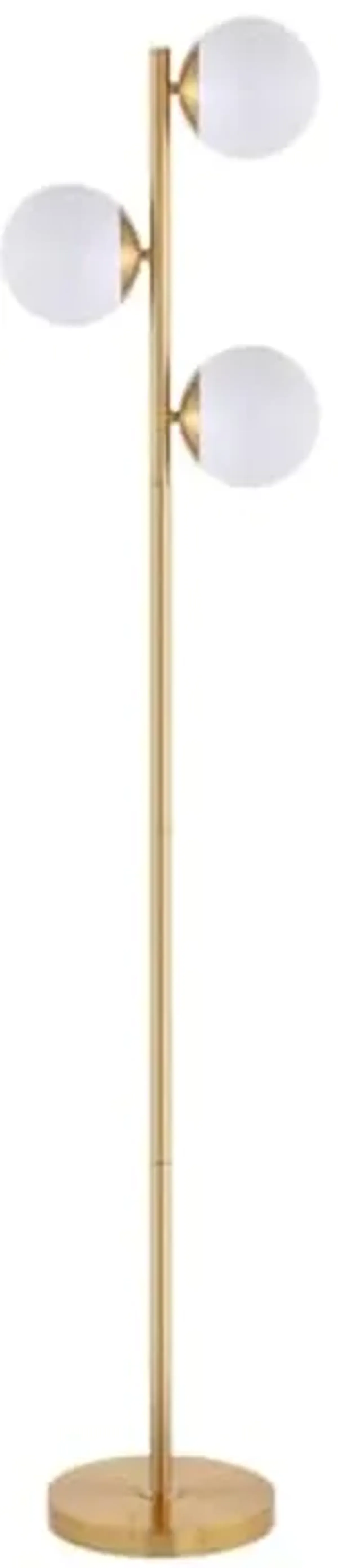 SAFAVIEH Lighting Collection Devlyn Mid-Century Modern Gold 63-inch 3-Light Floor Lamp