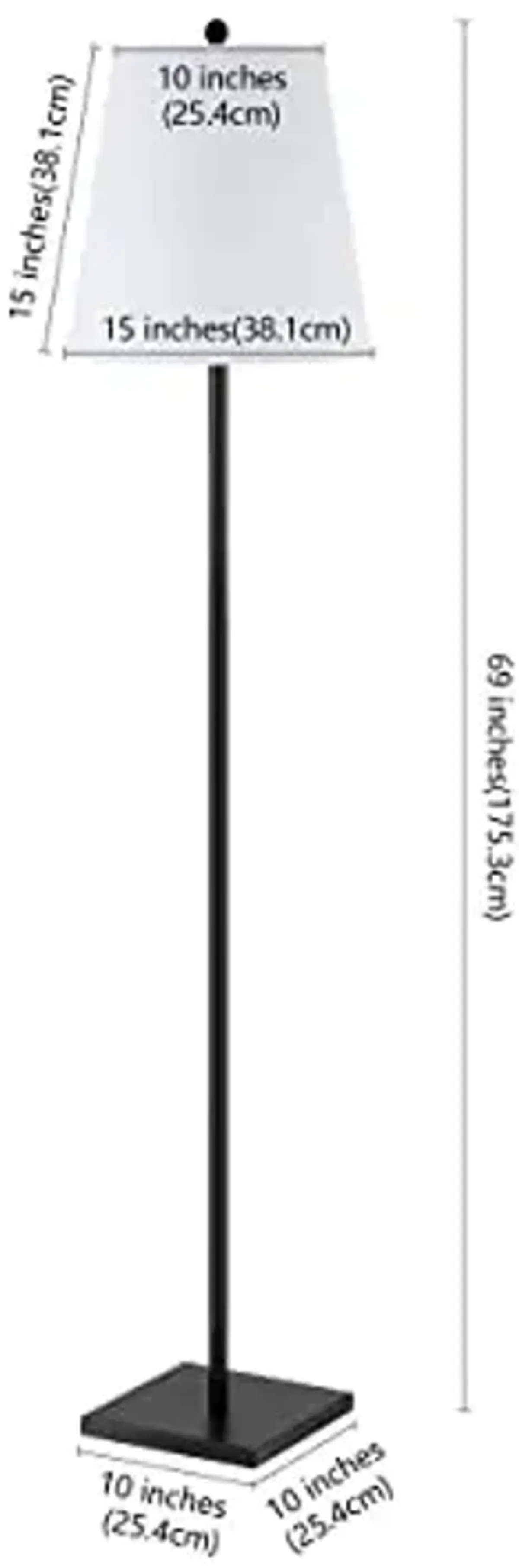 SAFAVIEH Lighting Collection Geralt Contemporary Black 69-inch Floor Lamp (LED Bulb Included)