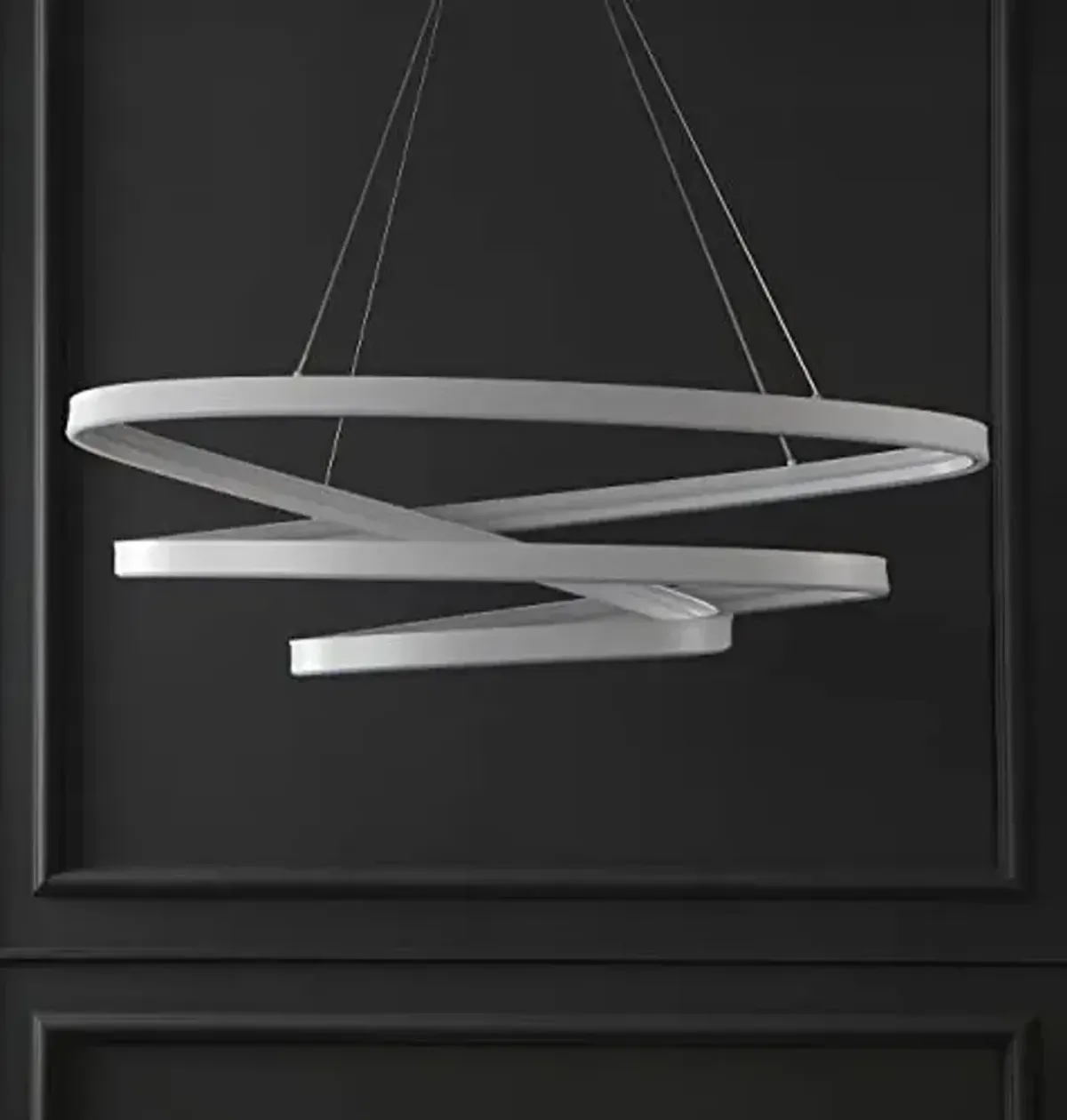 SAFAVIEH Couture Lighting Collection Brianne Modern White Infinity LED Chandelier