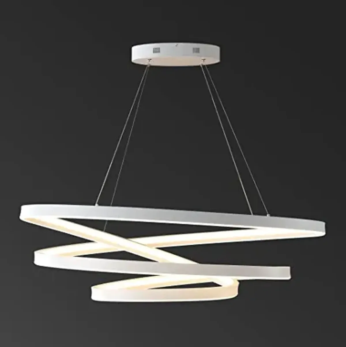 SAFAVIEH Couture Lighting Collection Brianne Modern White Infinity LED Chandelier