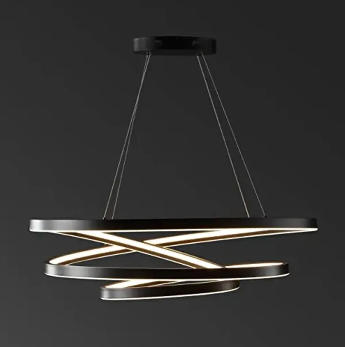 SAFAVIEH Couture Lighting Collection Brianne Modern Black Infinity LED Chandelier