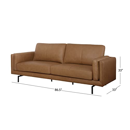 Abbyson Living 2 Piece Top Grain Leather Sofa Collection (Camel)
