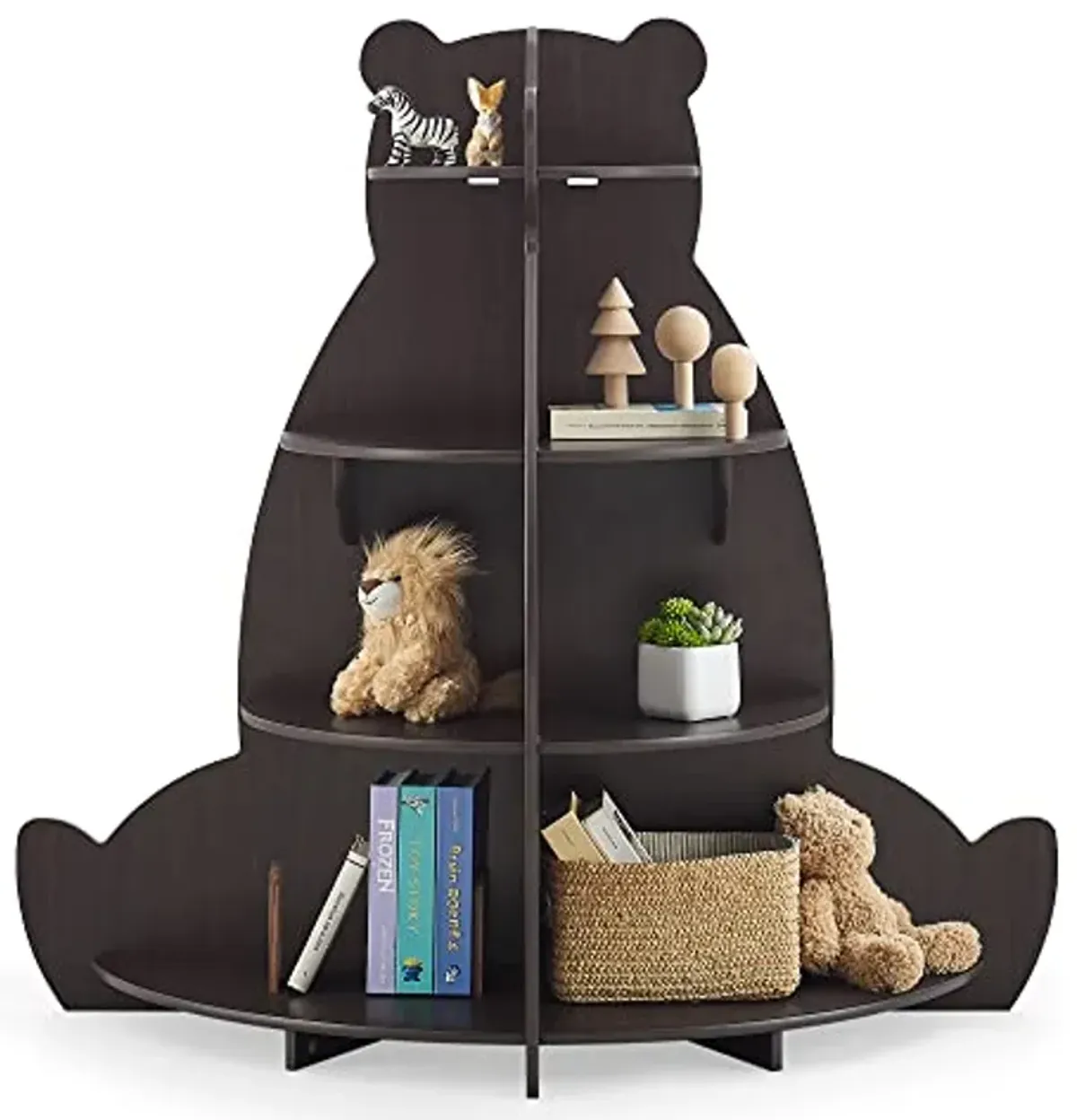 Delta Children Bear Bookcase - Greenguard Gold Certified, Crafted Walnut