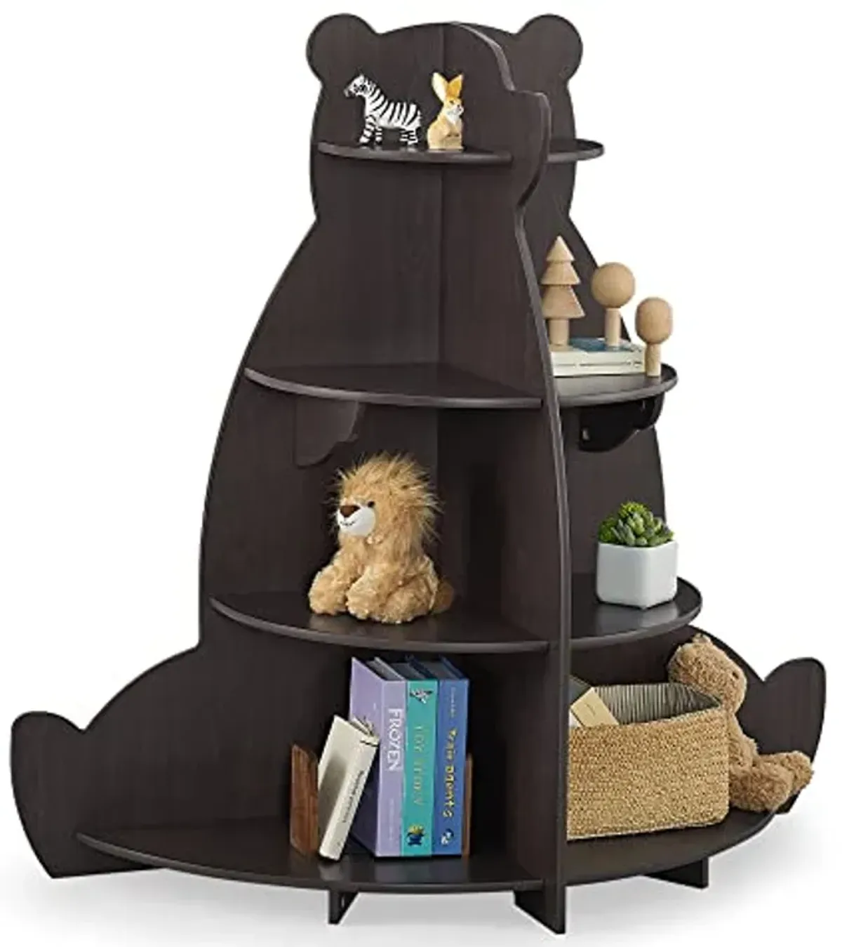 Delta Children Bear Bookcase - Greenguard Gold Certified, Crafted Walnut