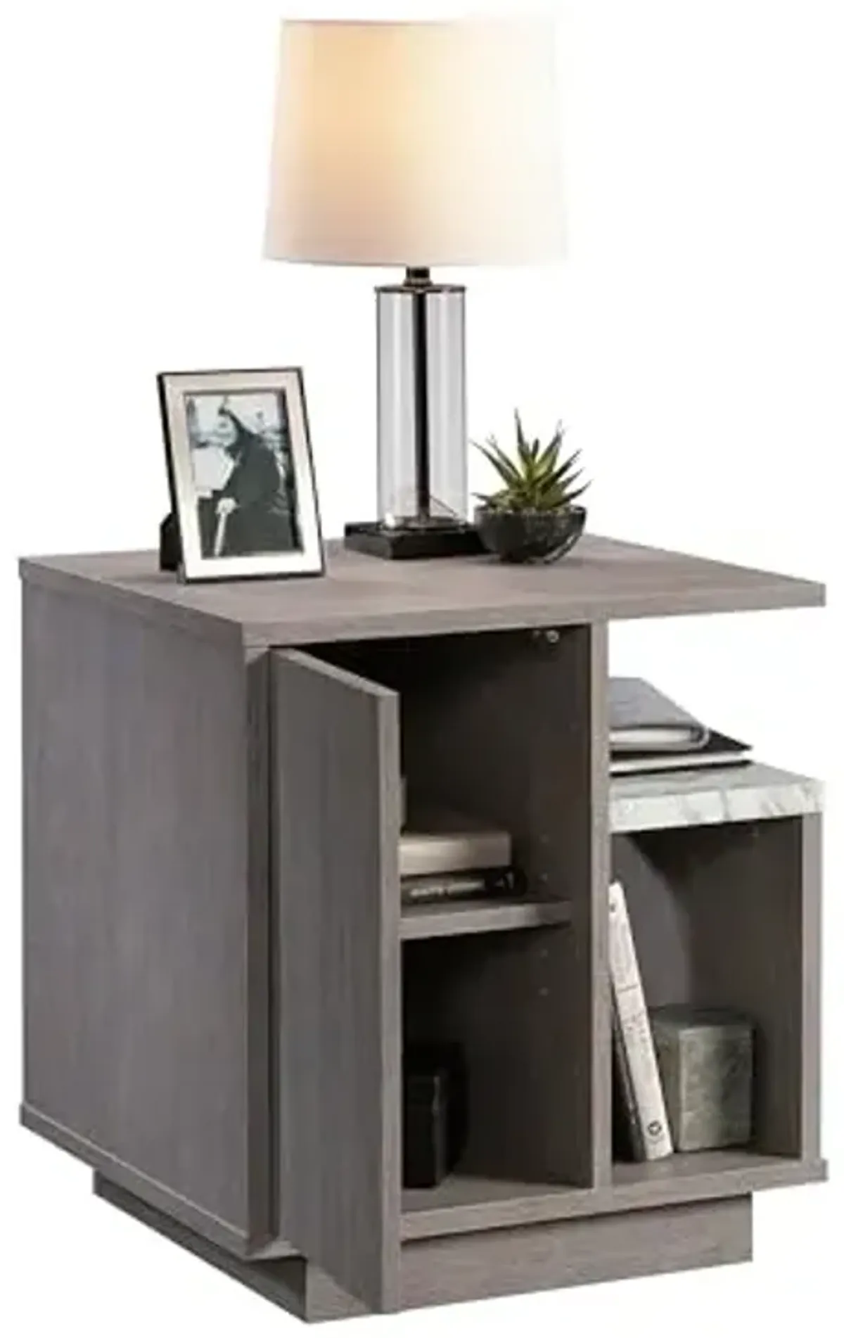 Sauder East Rock Nightstand, Ashen Oak Finish